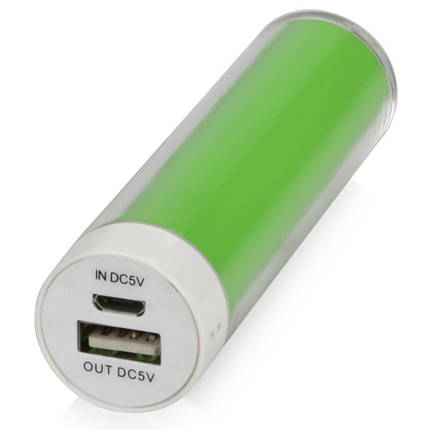 Портативное зарядное устройство "Тианж", 2200 mAh, цвет зелёное яблоко 368С