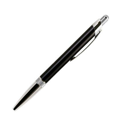 Шариковая металлическая ручка, Portobello Trend, коллекция "Bali", цвет корпуса чёрный с серебряным