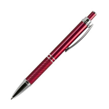 Шариковая металлическая ручка, Portobello Trend, коллекция "Crocus", отделка хром, цвет покрытия корпуса красный