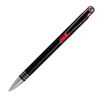 Ручка шариковая "Bello", нажимной механизм, цвет чёрный с красным