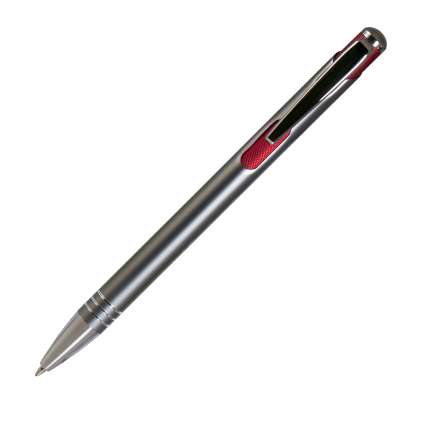 Ручка шариковая "Bello", нажимной механизм, цвет серый с красным