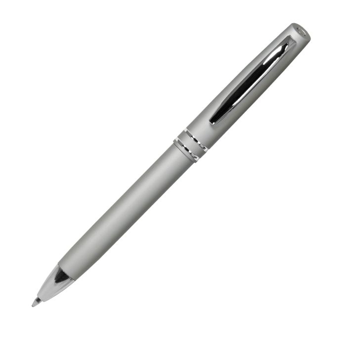 Ручка шариковая "Consul", нажимной механизм,покрытие - soft-touch, серебряная