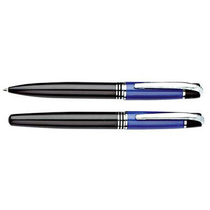 2360026,Набор "Кюри": ручка шариковая, ручка роллер в футляре, цвет синий с черным,Набор 