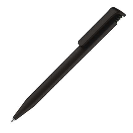 2540802,Ручка шариковая Senator, модель Super Hit Recycled (2850), цвет чёрный / чёрный,Шариковая ручка, черный корпус, цветной клип. Корпус на 95% состоит из перерабатываемого материала. Стержень magic flow 1.0 мм с синей или чёрной пастой.