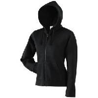Толстовка женская "Lady-Fit Hooded Sweat Jacket", размер L, цвет черный