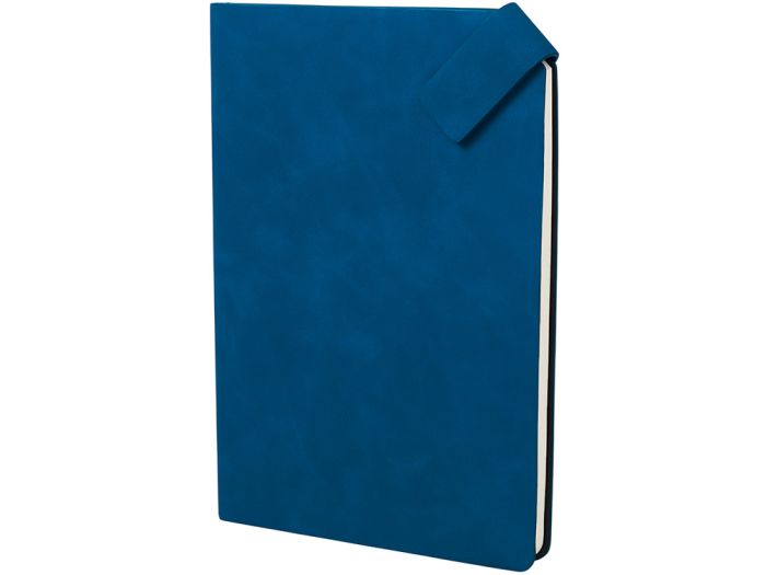 фото Блокнот А5 в гибкой обложке «Chaplin», синий