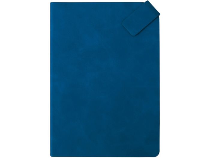 фото Блокнот А5 в гибкой обложке «Chaplin», синий