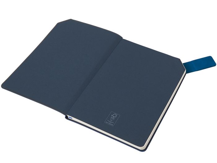 фото Блокнот А5 в гибкой обложке «Chaplin», синий