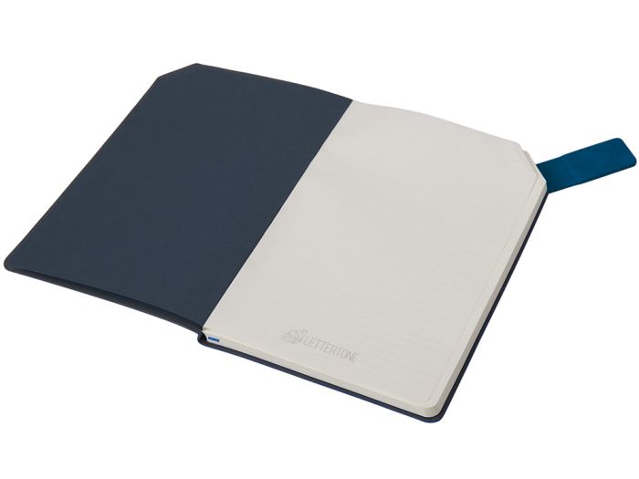 фото Блокнот А5 в гибкой обложке «Chaplin», синий