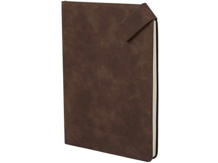 фото Блокнот А5 в гибкой обложке «Chaplin», шоколадный