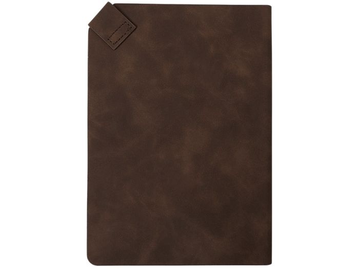 фото Блокнот А5 в гибкой обложке «Chaplin», шоколадный