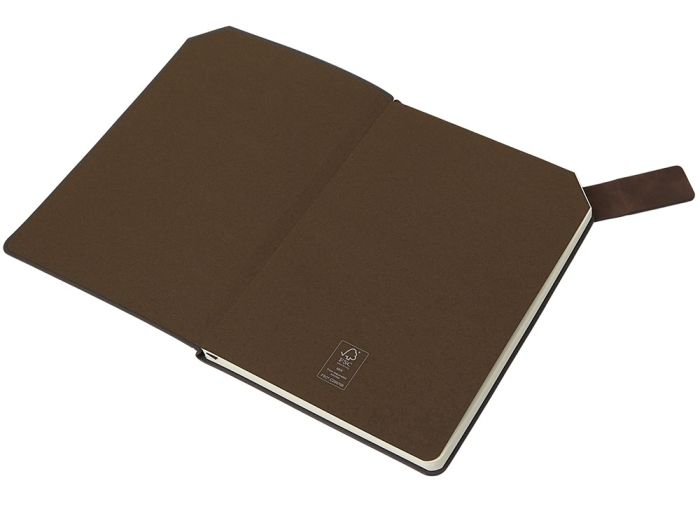 фото Блокнот А5 в гибкой обложке «Chaplin», шоколадный