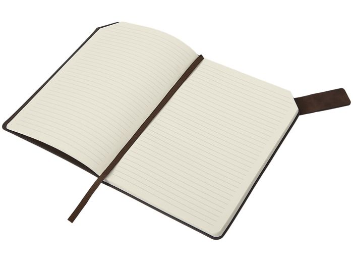 фото Блокнот А5 в гибкой обложке «Chaplin», шоколадный