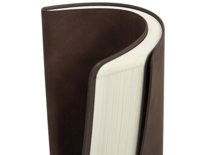 фото Блокнот А5 в гибкой обложке «Chaplin», шоколадный