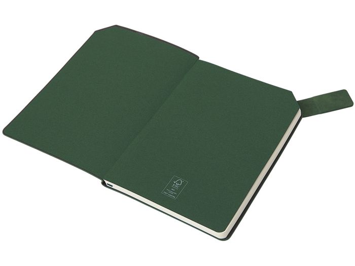 фото Блокнот А5 в гибкой обложке «Chaplin», зеленый
