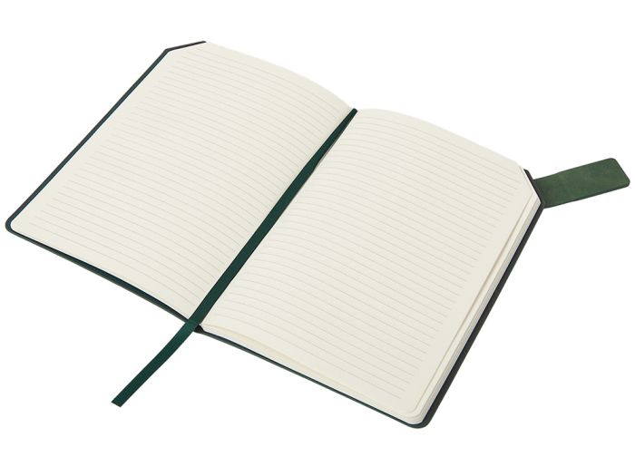 фото Блокнот А5 в гибкой обложке «Chaplin», зеленый