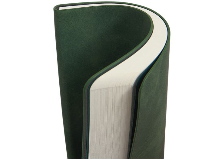 фото Блокнот А5 в гибкой обложке «Chaplin», зеленый