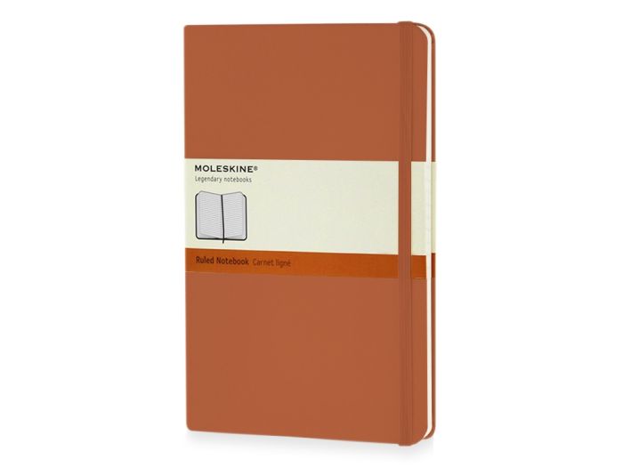 фото Записная книжка Classic, формат A5 (блок в линейку), цвет оранжевый коралл