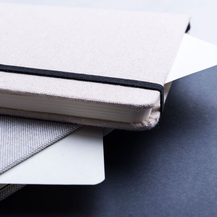 фото Блокнот TELMAK, A5, хлопок, бежевый/белый