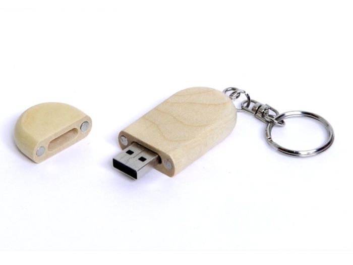 Деревянные флешки с гравировкой логотипа, цветное нанесение - USB prezent