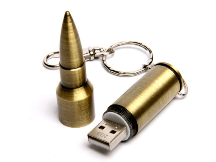 фото Флеш-накопитель в виде бронзовой пули от AK-47, 64 Гб. USB2.0