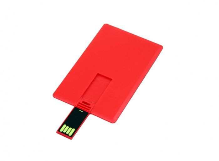 фото Флеш-накопитель в виде пластиковой карты , 64 Гб.Красный, USB2.0