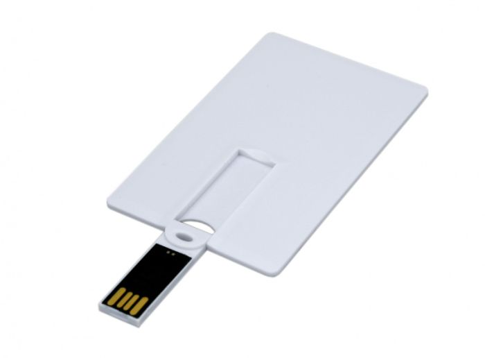 фото Флешка-карта с откидным механизмом 64Гб, цвет Белый, USB2.0