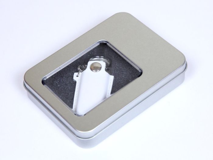 фото Флешка с кожаным чехлом 64 Гб. Белый, USB2.0