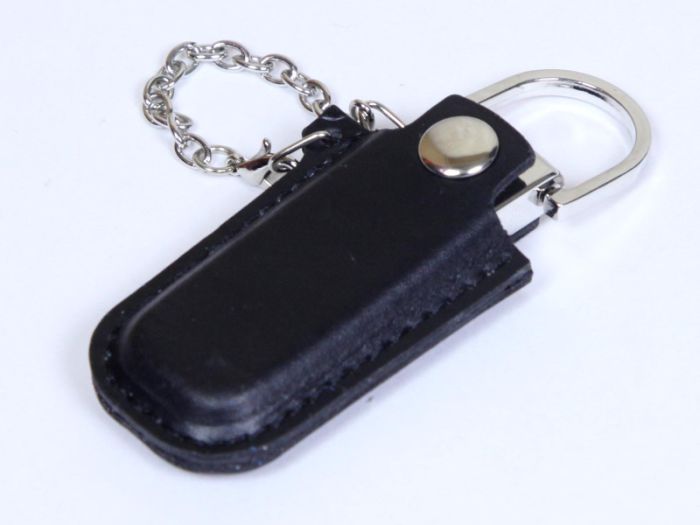 фото Флешка с кожаным чехлом 64 Гб. Черный, USB2.0