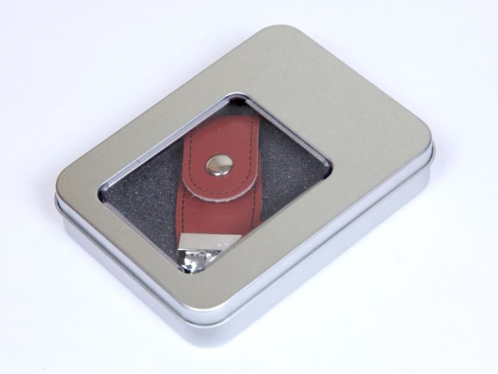 фото Флешка-брелок  кожаная 64 Гб. Коричневый, USB2.0