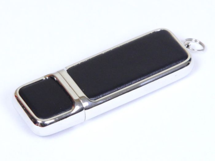фото Кожаная флешка 64 Гб.Черный, USB2.0