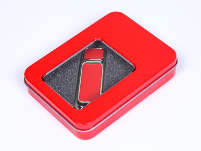 фото Кожаная флешка 64 Гб.Красный, USB2.0