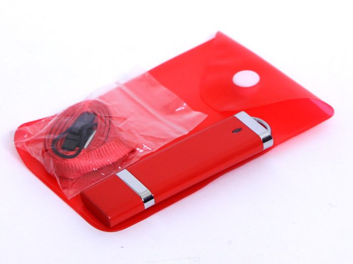 фото Прямоугольная флешка 64 Гб.Красный, USB2.0