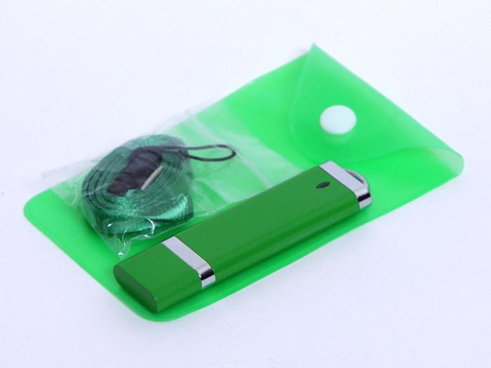 фото Прямоугольная флешка 64 Гб.Зеленый, USB2.0