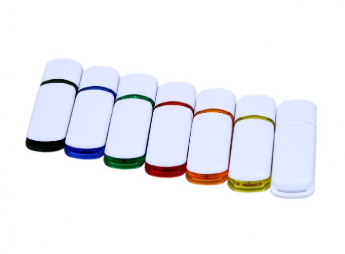 фото Флешка c вставкой 64 Гб.Белый, USB2.0