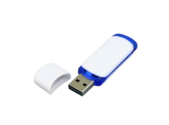 фото Флешка со вставкой 64 Гб. Синий, USB2.0