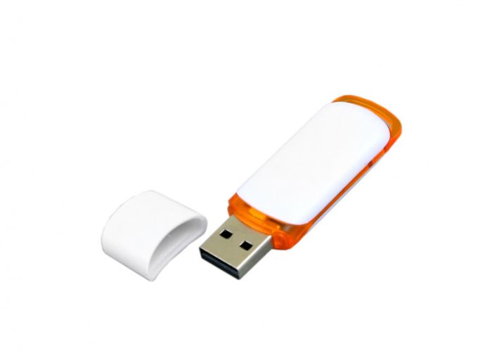 фото Флешка со вставкой 64 Гб. Оранжевый, USB2.0