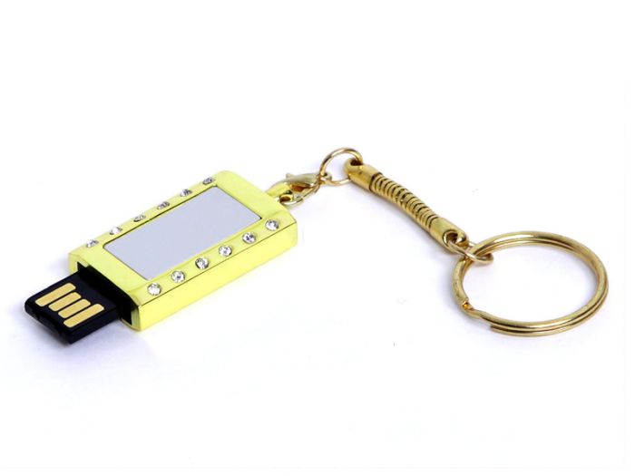 фото Флешка-кулон, 64 Гб. Золотой, USB2.0