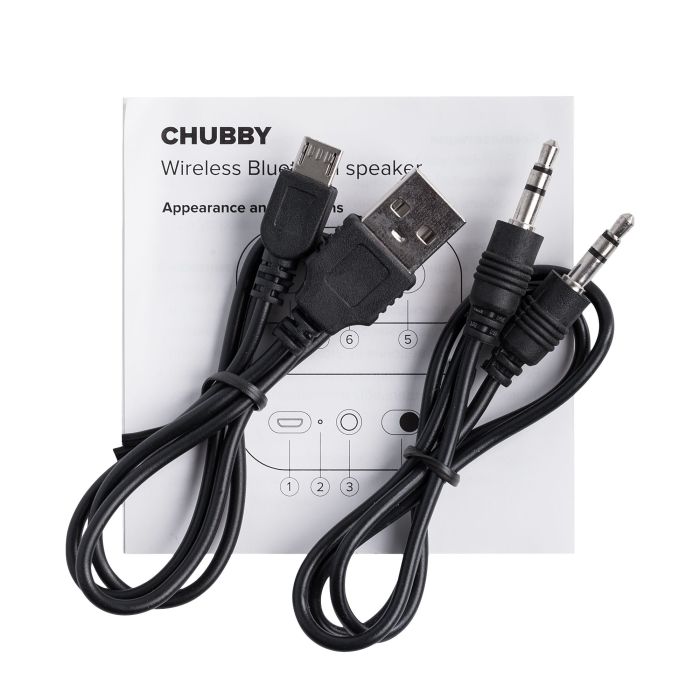 фото Беспроводная колонка Chubby с покрытием SOFT TOUCH, синяя