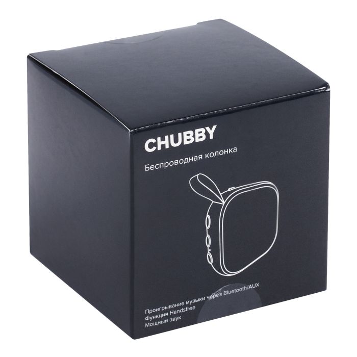 фото Беспроводная колонка Chubby с покрытием SOFT TOUCH, синяя