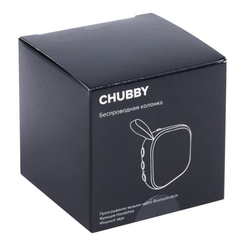 фото Беспроводная колонка Chubby, серая с красным