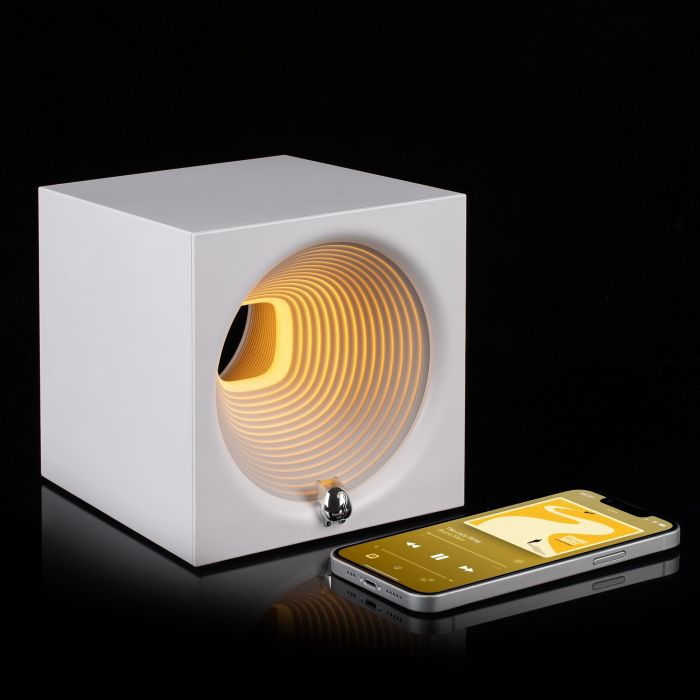 фото Bluetooth-колонка с подсветкой Volumetric, белая