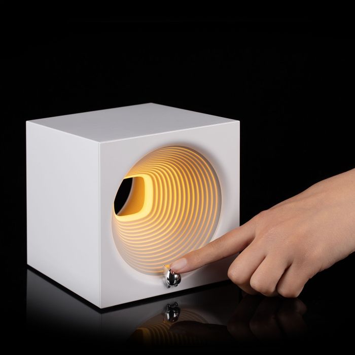 фото Bluetooth-колонка с подсветкой Volumetric, белая