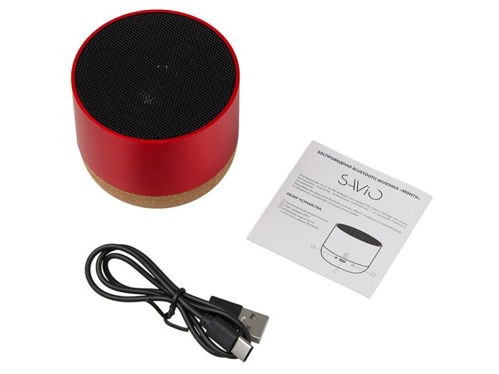 фото Беспроводная колонка «Montii», 3 Вт, красный