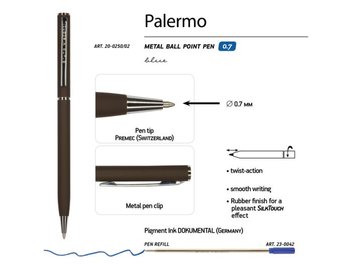 фото Ручка металлическая шариковая «Palermo» Soft touch