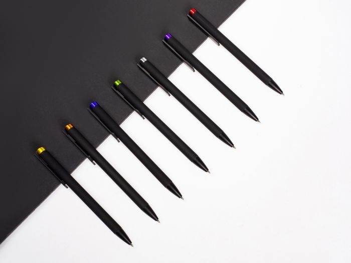 фото Ручка металлическая шариковая «Taper Metal» soft-touch, синий
