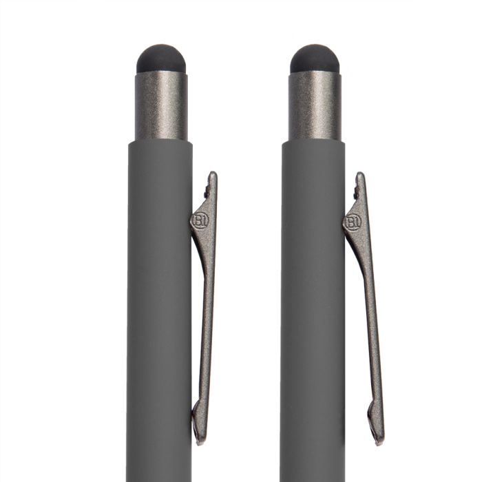 фото Ручка шариковая FACTOR GRIP со стилусом, серый