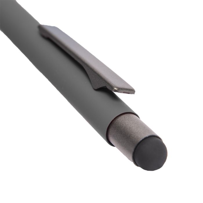 фото Ручка шариковая FACTOR GRIP со стилусом, серый