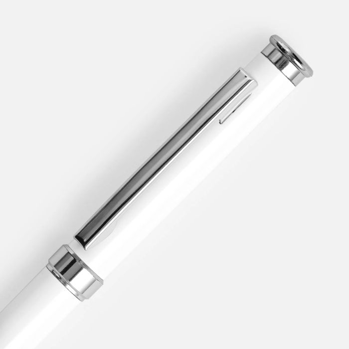 фото Ручка шариковая Finn Chrome, белая