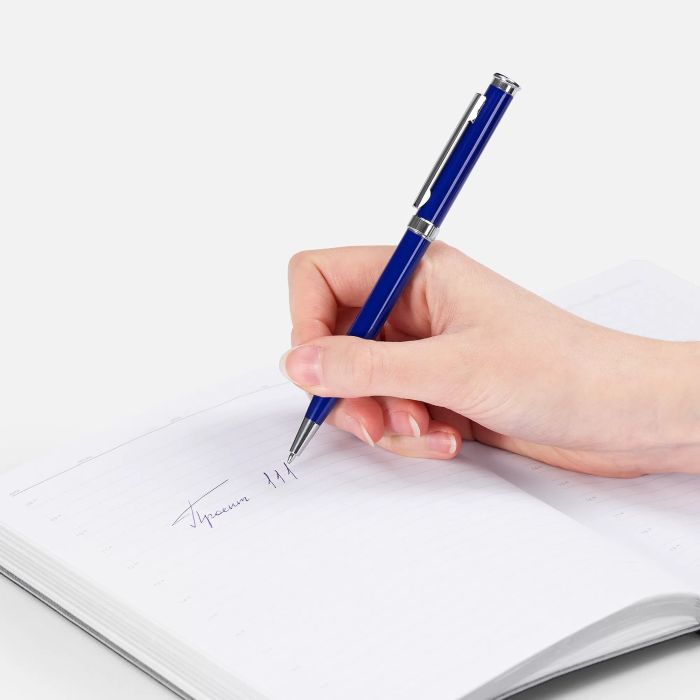 фото Ручка шариковая Finn Chrome, синяя